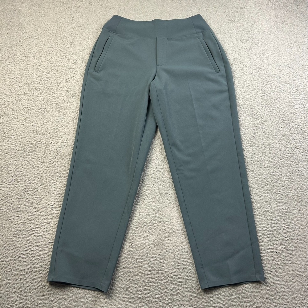 Athleta Womens Green Endless High Rise Tapered Ankle Travel Commuter Pants 2P
